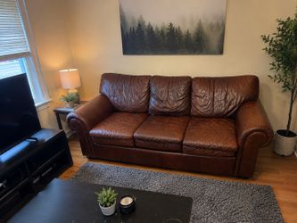 Leather 3 seater sofa