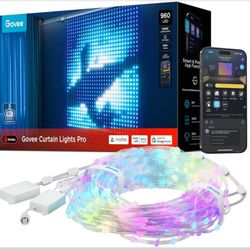 Govee Curtain Lights Pro, Upgraded 960 LEDs Smart Color Changing LED Curtain Lights with AIGC, Dynamic DIY String Lights for Bedroom Living Room...