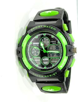 SKMEI Dual Time Sport Watch Black Green