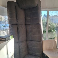 Black Faux Sude Couch