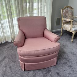 Pink Silk(?) Side Chair