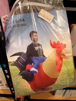 Inflatable Ride-On Rooster Costume