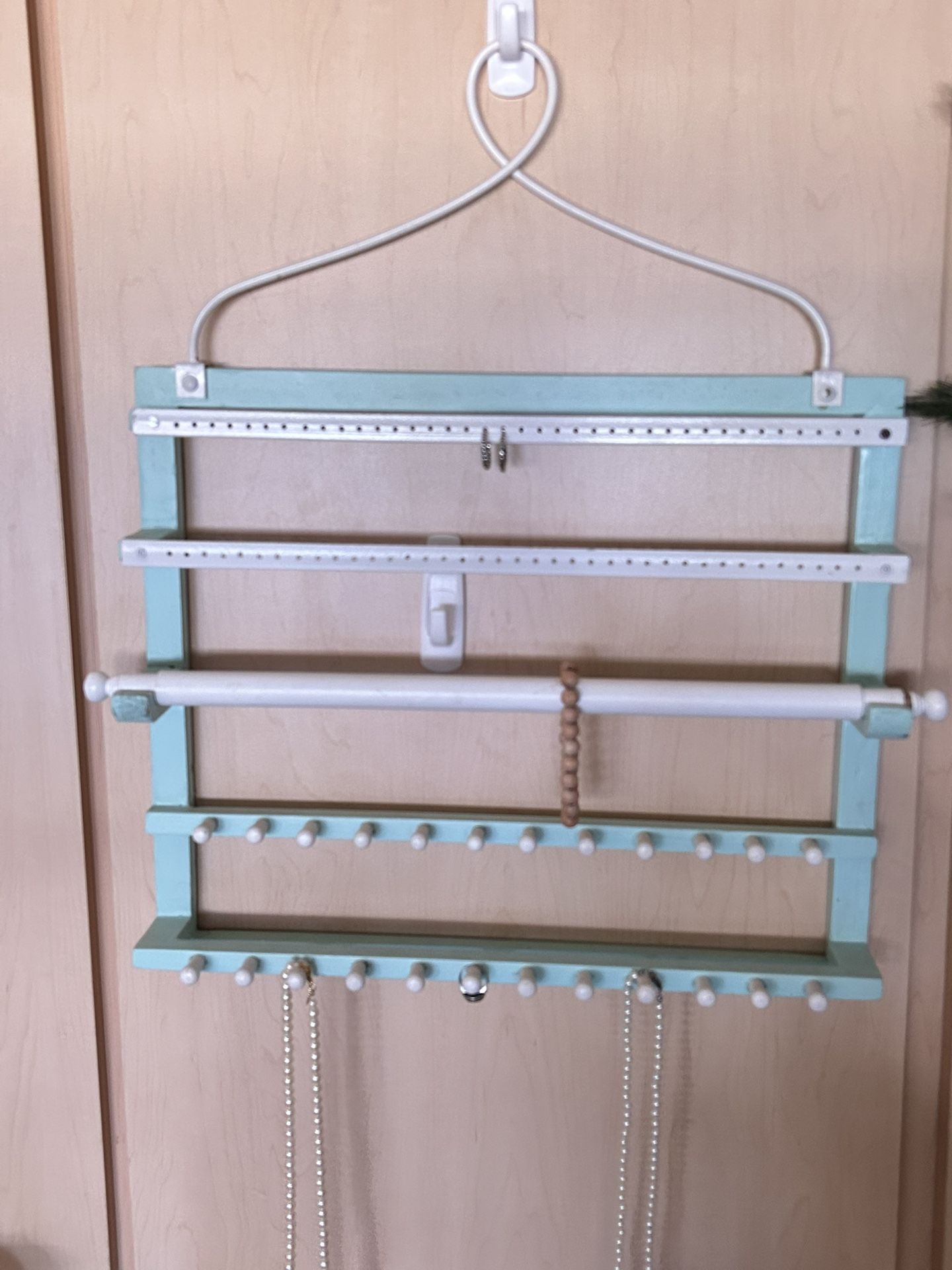 Wood jewelry organizer 20”wide 26” Tall
