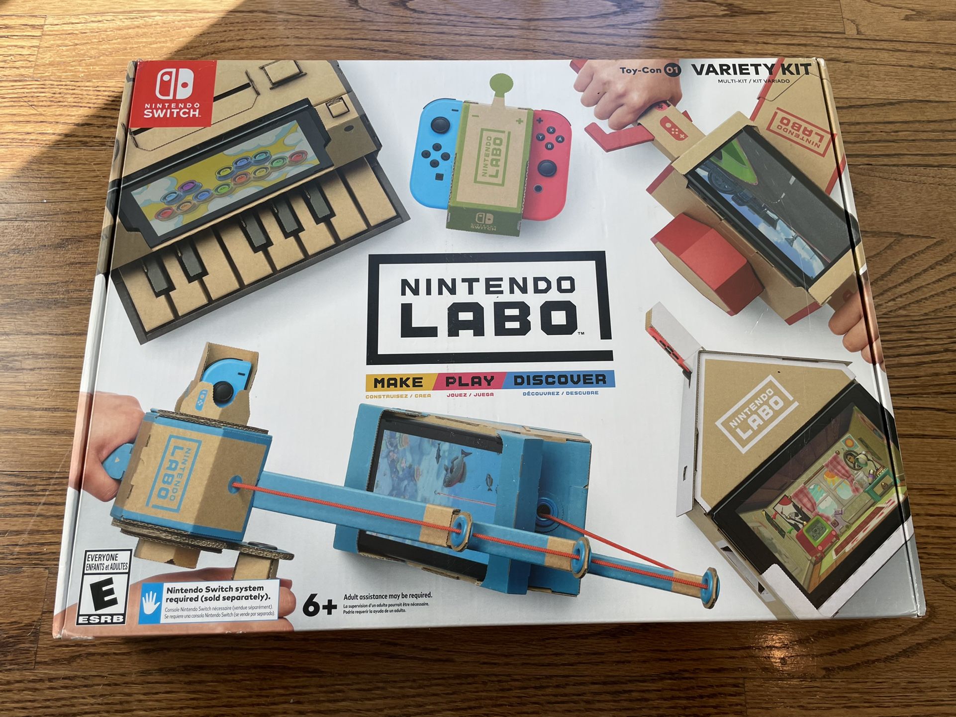 Labo Toy-Con 01 Variety Kit (Nintendo Switch, 2018) Unused Open Box. Condition is open box/never used as it appears one of the seals has come loose bu