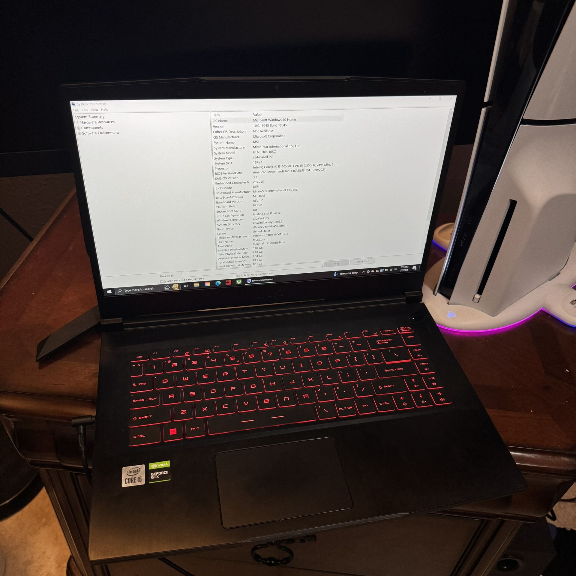 Msi Gf63 Thin Gaming Laptop Gtx 1650