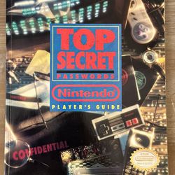 Top Secret Passwords Nintendo Power Player's Strategy Guide NES SNES 1992 Vintage Book.
