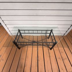 Glass Top Coffee & Side Tables – Modern Metal Frame