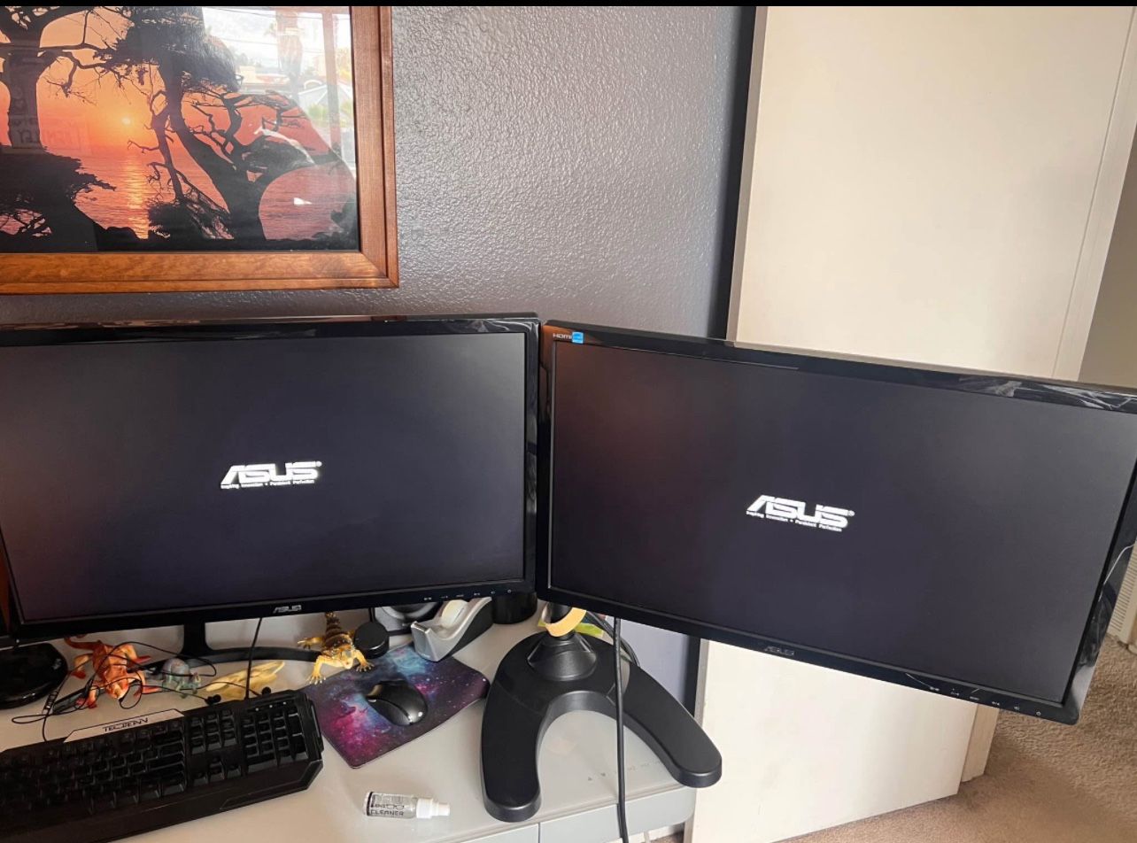 monitor 2 asus dual setup