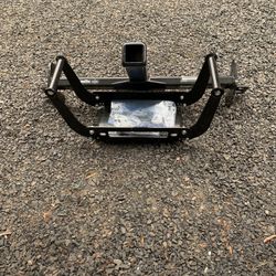 Front hitch or wench receiver and cradle