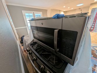 GE over the range microwave with 3-speed fan