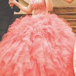 Quince Dress Coral Color