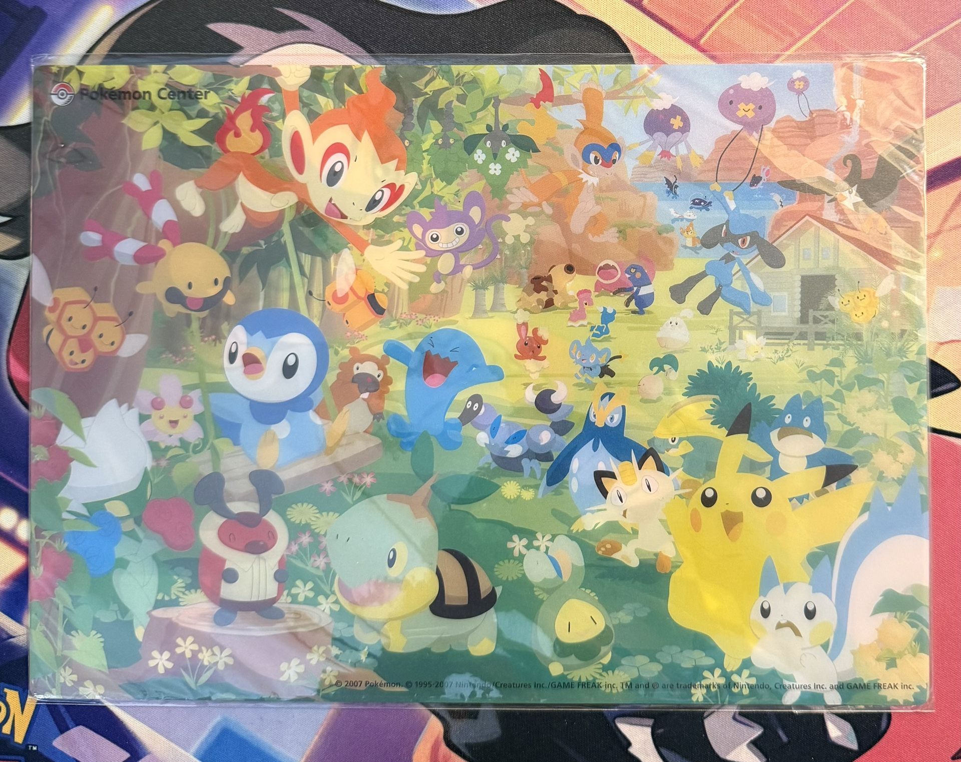Sealed Pokemon Center 2007 Pikachu Piplup Chimchar Pencil Art Board Nintendo Jap