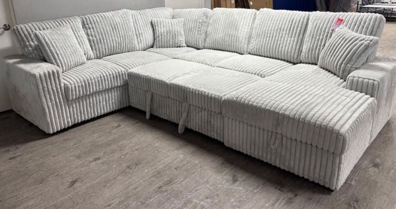 Brand New Sleeper Sectional With Storage- Shop Now Pay Later