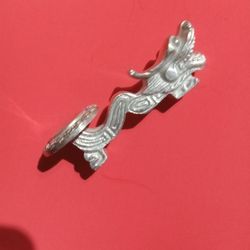 Vintage Silver Plated Chinese Dragon Chopstick Holders/Utensils Rests Set of 10