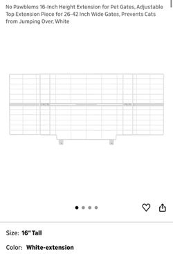 Gate Height Extender - 16” Height, Adjustable Width 26-42”