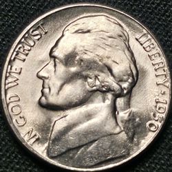 1950-D JEFFERSON NICKEL KEY DATE BU