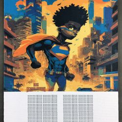 BGB Big Genius Brainz  Black Superhero Soft Gaming Computer Mouse Pad 9.7 X7.9
