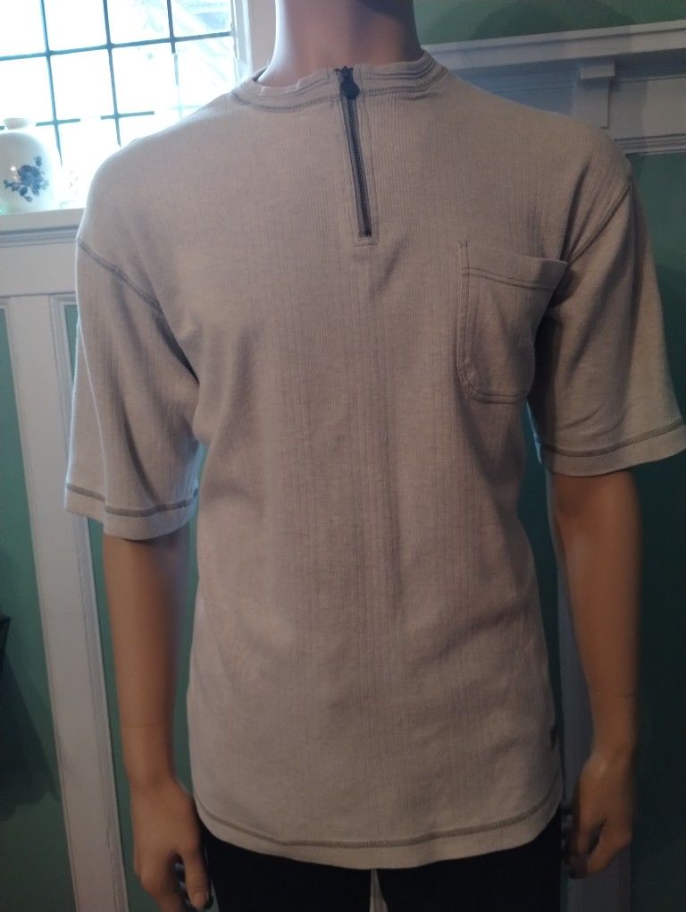 Levi's Light Grey Cotton Men's Shirt Size S