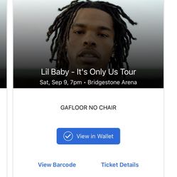 LIL BABY it’s Only us Tour Tickets