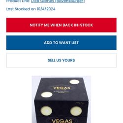 Item Wanted-Vegas Dice game