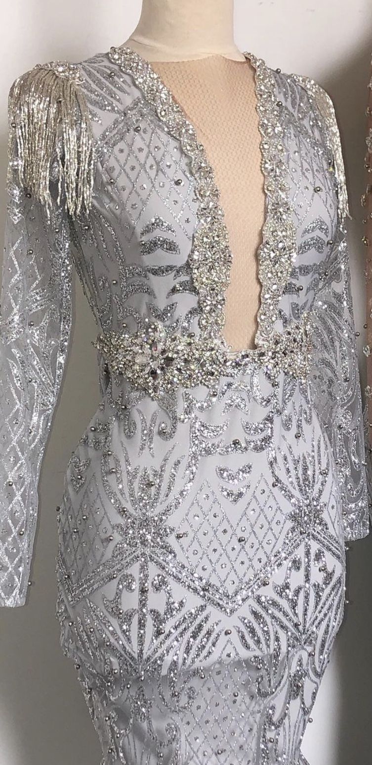 Silver Prom Dress
