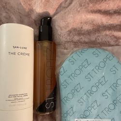 Self tanners and applicator mitt 