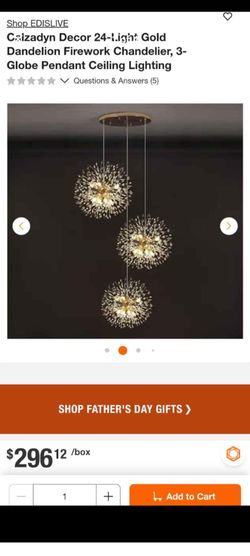 3 fireworks pendant light