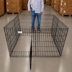 New In Box 30 Inch Tall X 8 Panels Mesh Wire Fence Dog Pet Puppy Exercise Playpen Kennel With Ground Stakes 