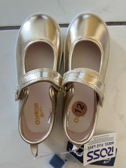 OshKosh B'gosh Gold Mary Jane Shoes Size 12