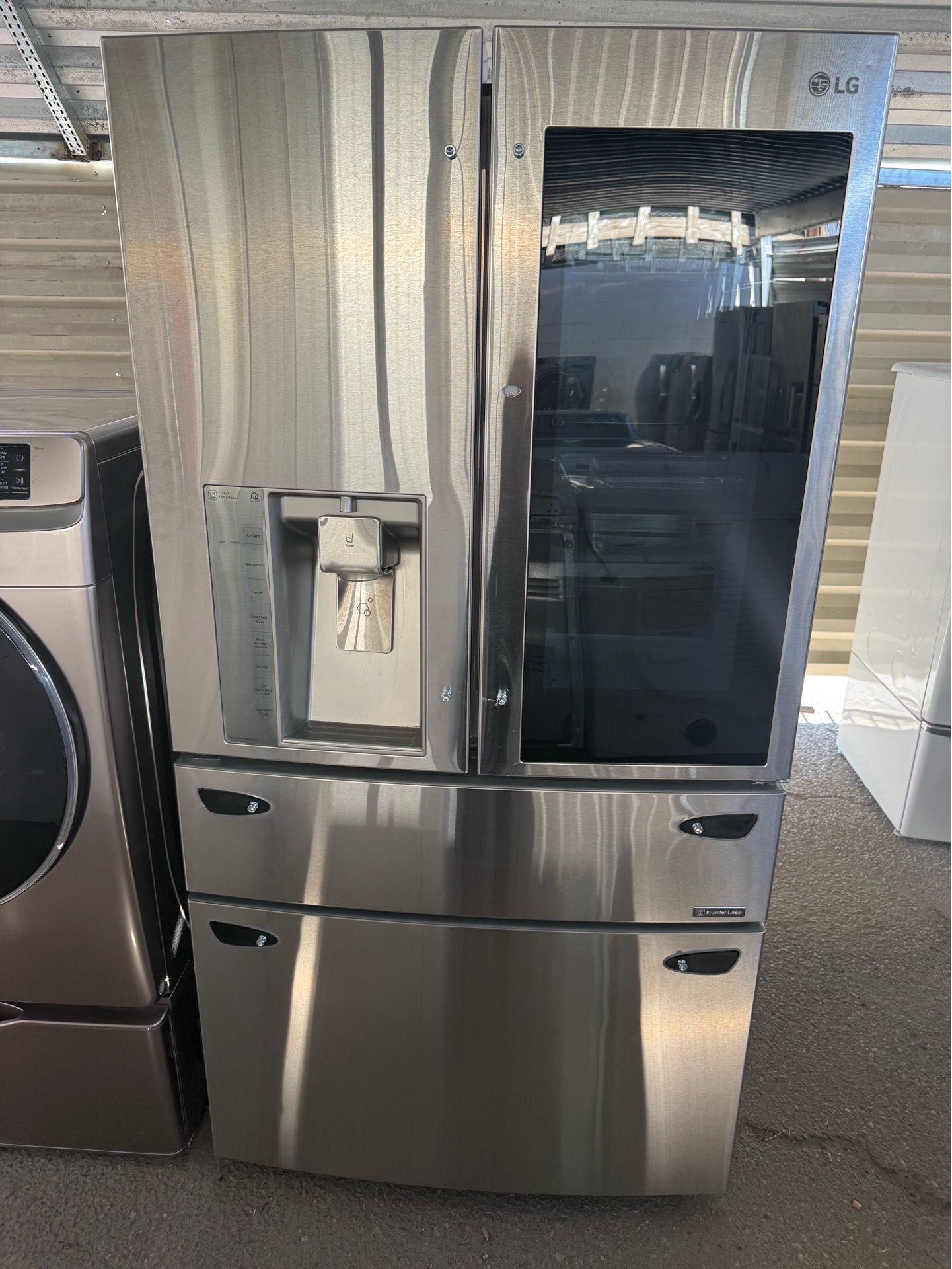 Lg French door stainless steel refrigerator in great condition