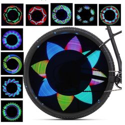 QANGEL LED Bike Wheel Lights, RGB LED Waterproof Bicycle Spoke Light,Low Riding Speeds,Wheelchair Lights,Bicycle Rim Tire Lights Mountain Bike Lights 