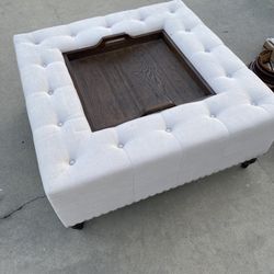Coffee Table With Tray And Storage 