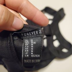 Black Cropped Top Clubbing Sexy Halter Lowcut Back