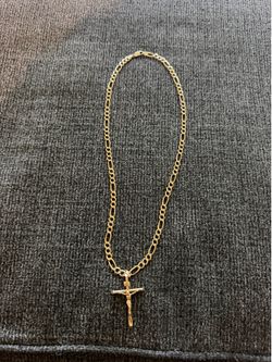 14k gold necklace and pendant
