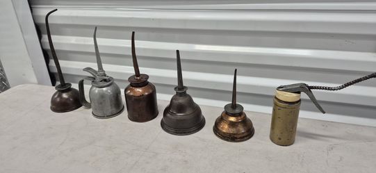 Vintage  Oil Containers  Set of 6
