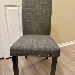 Gray Upholstered Fabric Chair