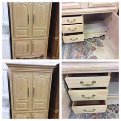Armoire dresser with drawers and cupboards in good condition