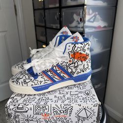 Keith Haring Adidas Sneakers New Rivalry Hi 2019 Mens 9 Rare