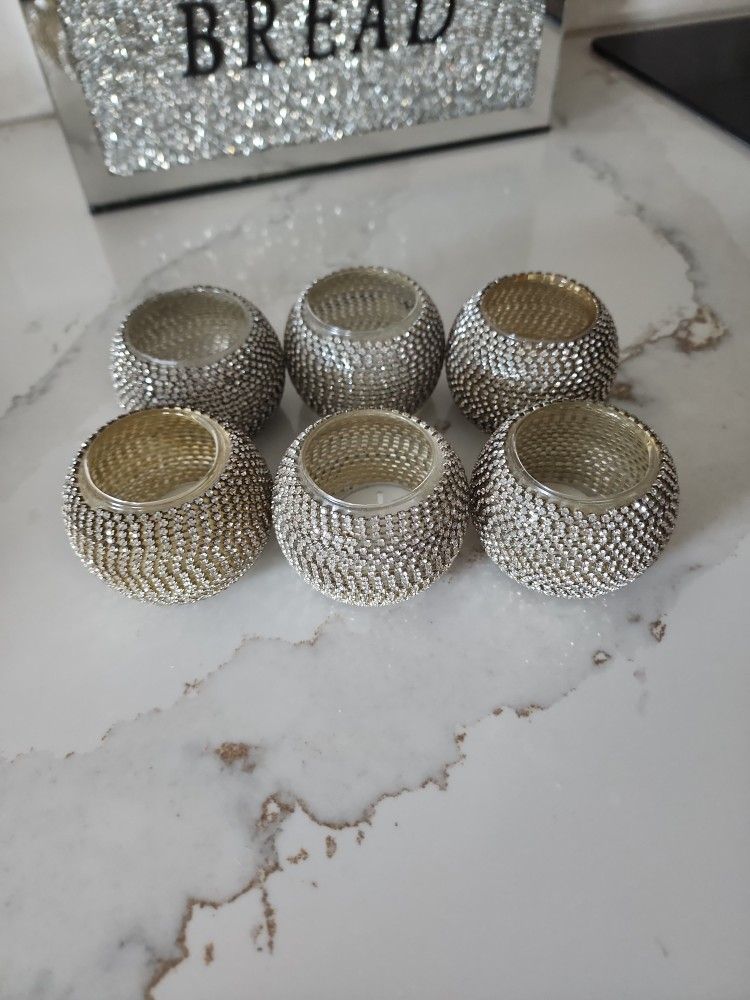 Set Of 6 Z Gallerie Tea Light Holders