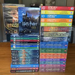 6 Complete Book Sets + 2 Complete Film DVD! Harry Potter, The Hunger Games, Percy Jackson, Divergent, Maze Runner, Chronicles Of Narnia