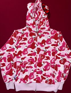 Bape x Hello Kitty Pink Camo Full-Zip Hoodie (Sizes S & M)