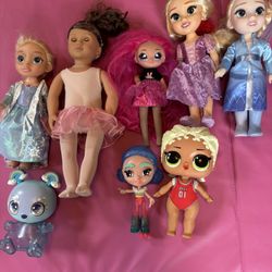 Baby Dolls, Bouncer And High Chair