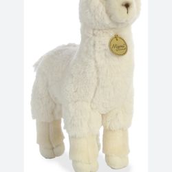 Alpaca NWOT Aurora Miyoni Alpaca stuffed animal White and Cream 12”