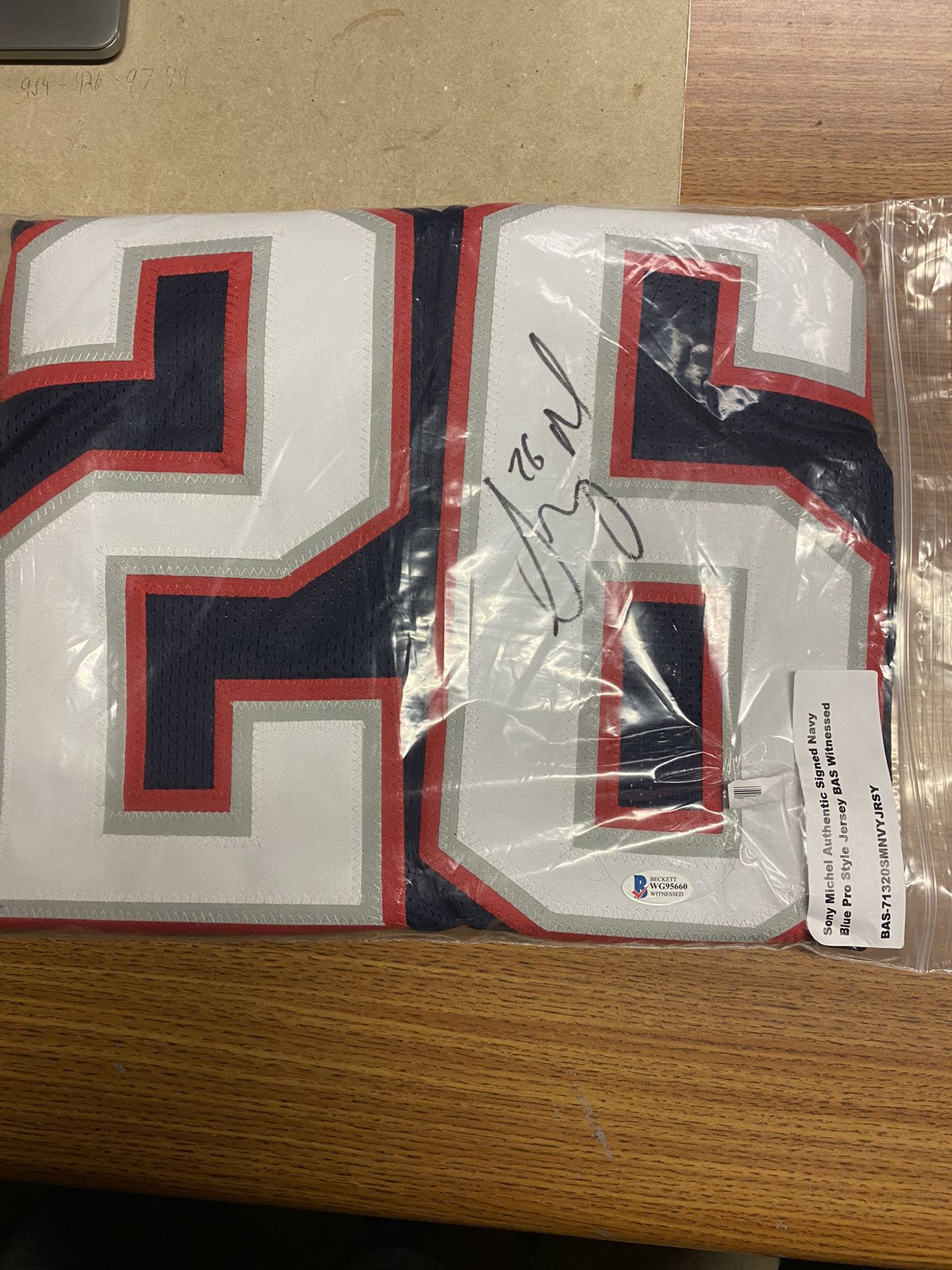 Sony Michel Autographed New England patriots jersey