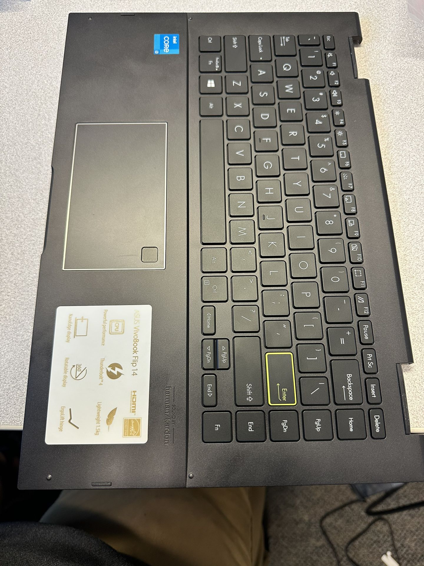 Asus VivoBook Flip 14" TP470E W/Palmrest Keyboard Touchpad 13N1-BXA0D01 & Back Cover