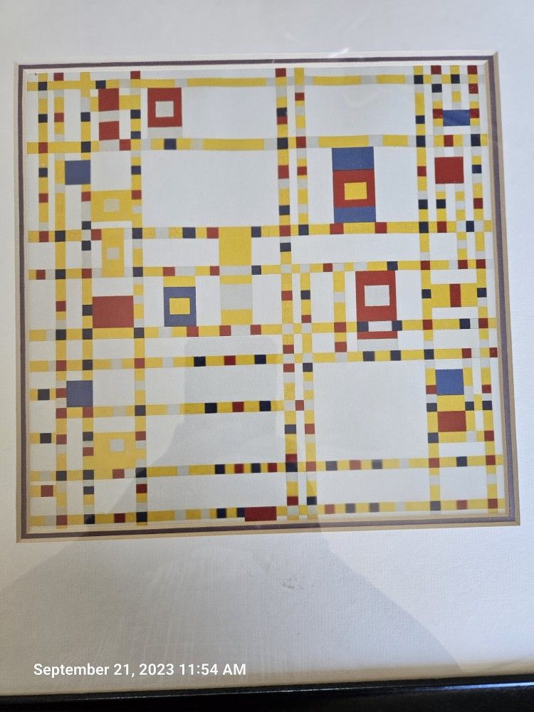 BROADWAY BOOGIE WOOGIE . PIET MONDRIAN framed