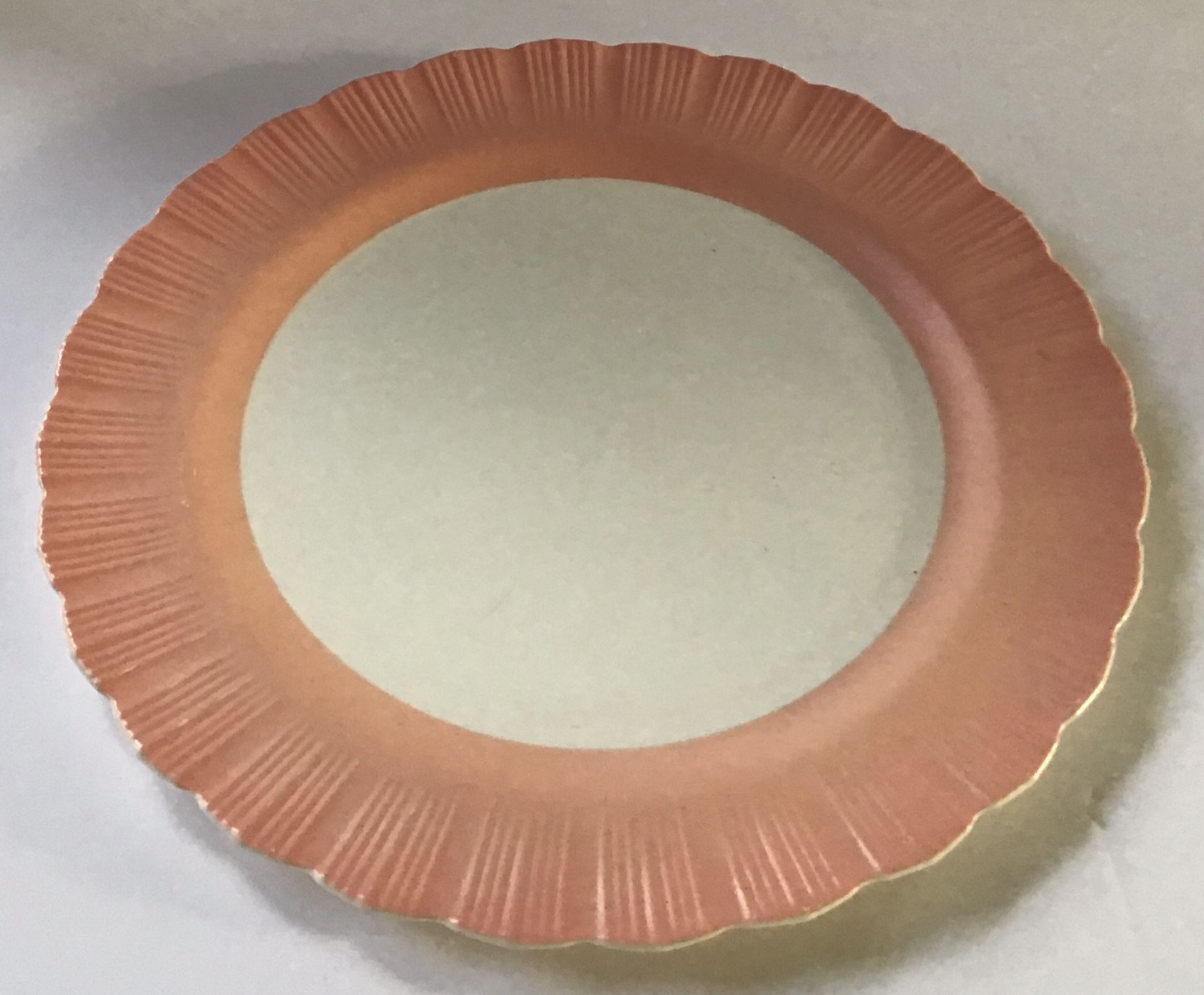 Pretty Vintage MacBeth-Evans Monax/Pink 12” Platter