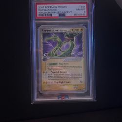 2007 Promo Rayquaza Graded 8 Near Mint 