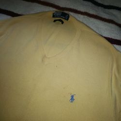 Ralph Lauren Polo Vneck Sweater Xl