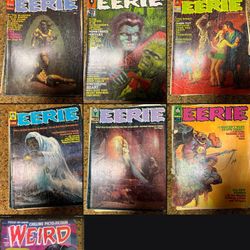 Monster Magazines. From The 1960’s & 70’s  MONSTERS-WEIRD -EERIE -CREEPY 